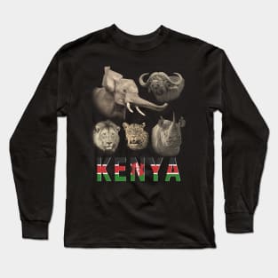 Kenya Big Five Africa Safari Long Sleeve T-Shirt